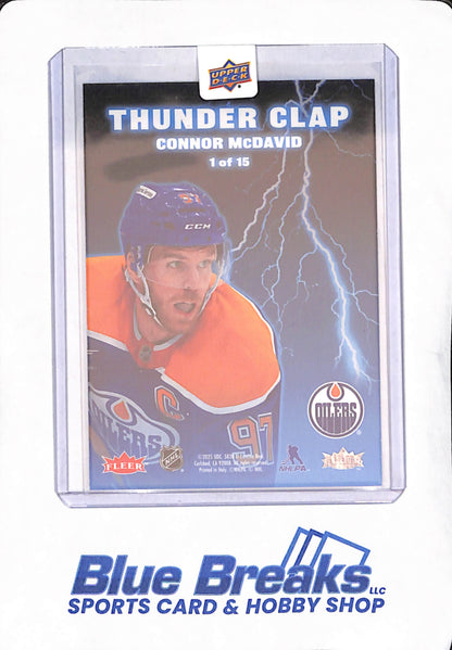 2025 Upper Deck - Fleer Ultra - Thunder Clap - Connor McDavid - Edmonton Oilers - Hockey - 1 of 15