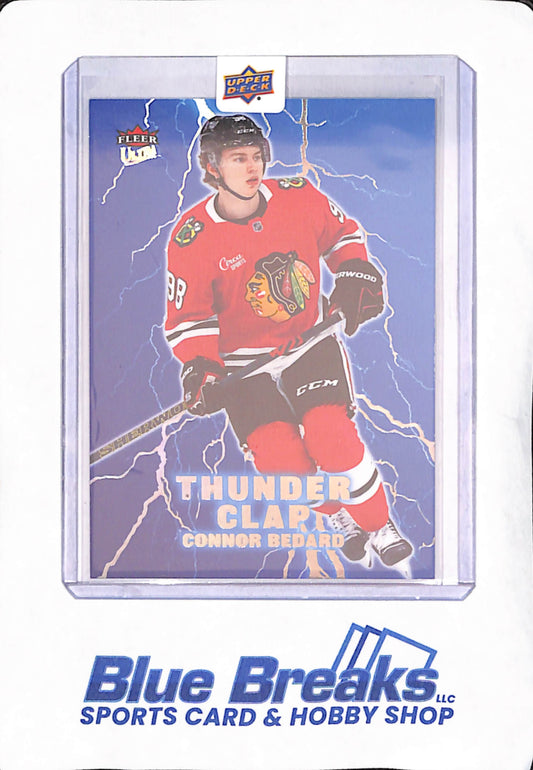 2025 Upper Deck - Fleer Ultra - Thunder Clap - Connor Bedard - Chicago Blackhawks - Hockey - 2 of 15