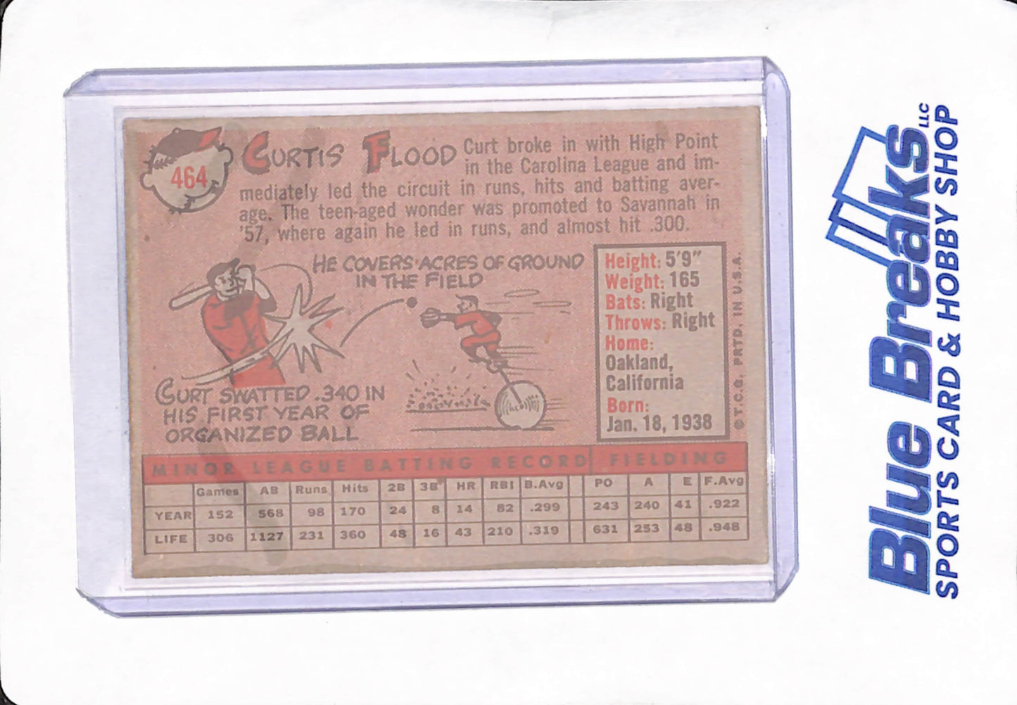 1958 Topps - Curt Flood - St. Louis Cardinals - Baseball - #464
