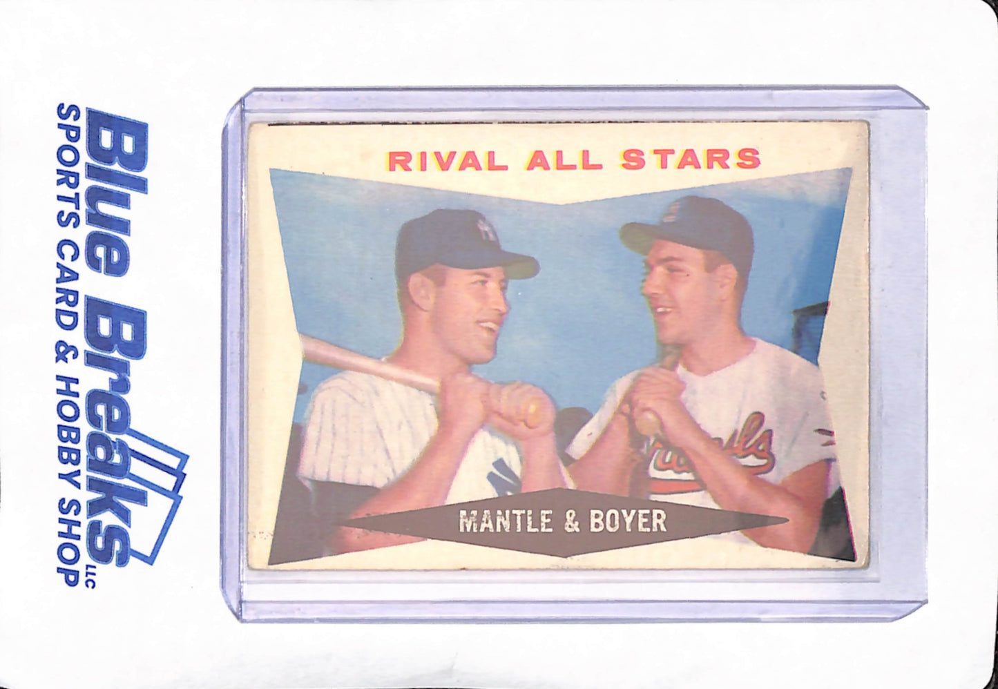 1960 Topps - Mickey Mantle - Ken Boyer - New York Yankees - St. Louis Cardinals - Baseball - Rival All-Stars - #160