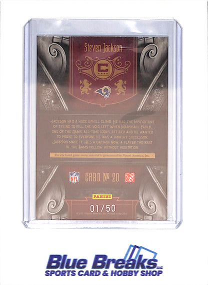 2011 Panini - Steven Jackson - Calling all Captains - Relic - 1/50 - St Louis Rams - Football - Football - #20