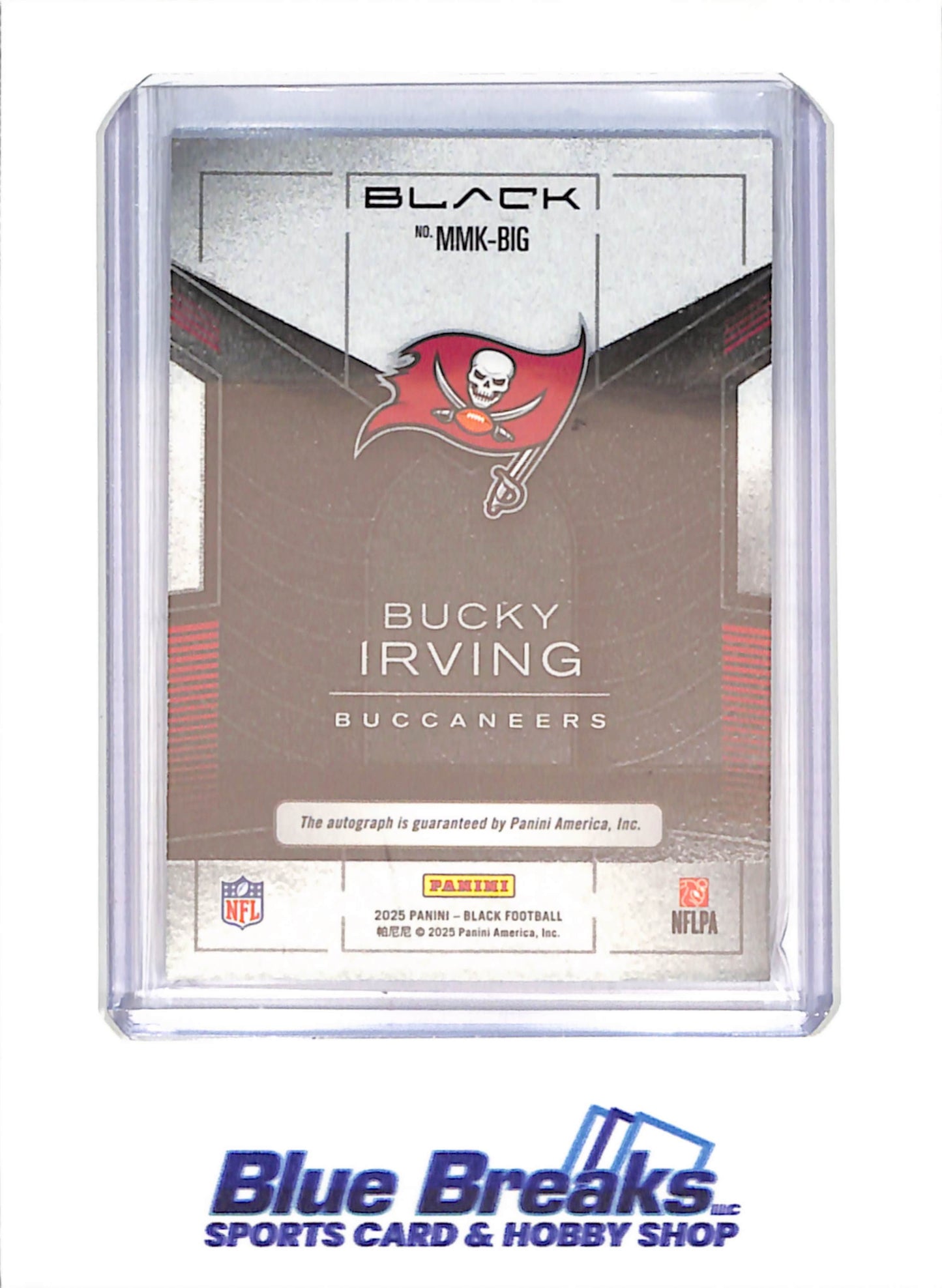 2025 Panini Black - Bucky Irving - Metallic Marks - 212/299 - Autograph - Tampa Bay Buccaneers - Football - #MMK-BIG
