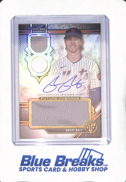 2024 Topps Triple Threads - Brett Baty - Autograph - Triple Relic - New York Mets - Baseball - #FPAR-BB