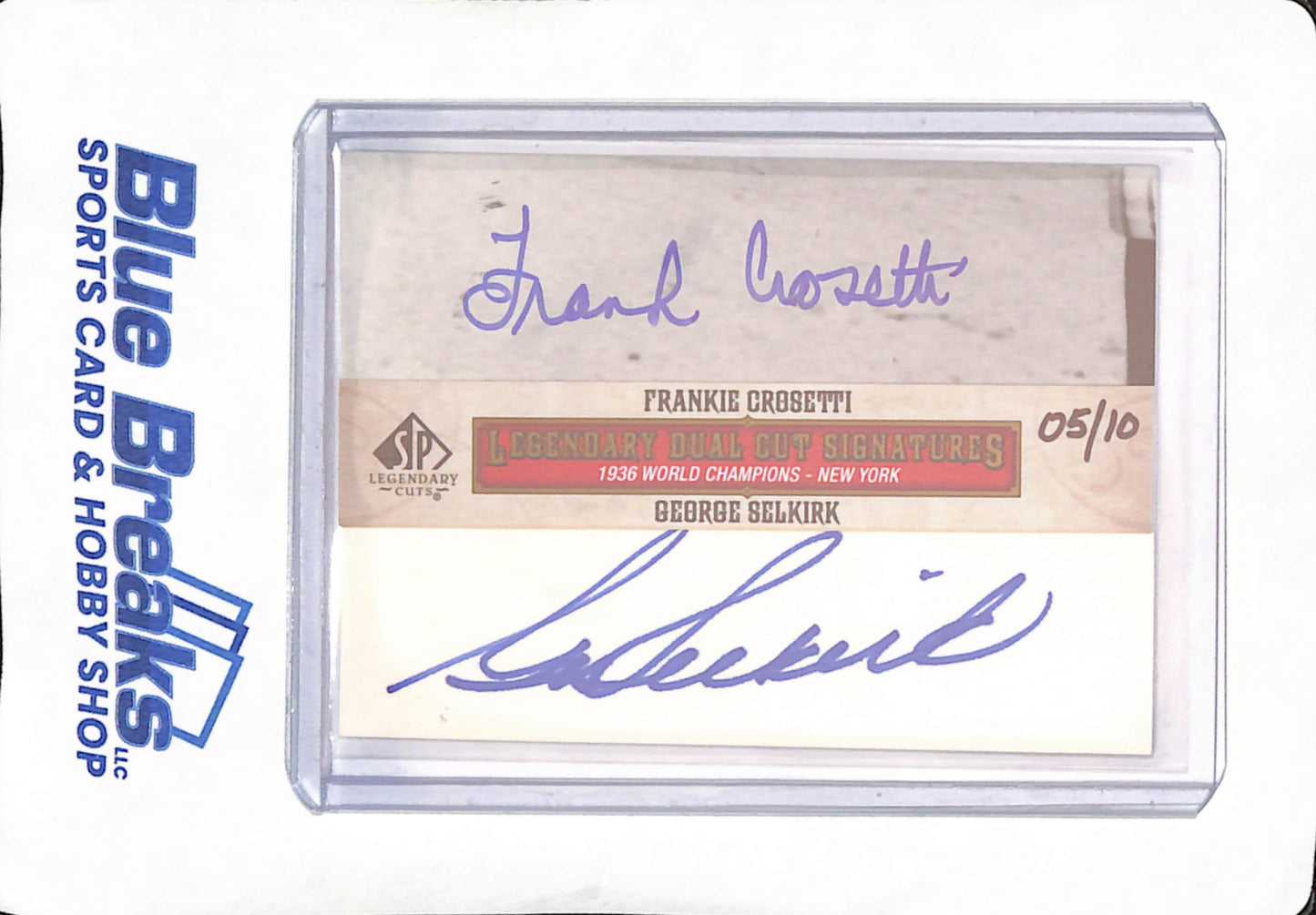 2011 Legendary Cuts - Franklin Crosetti - George Selkirk - New York Yankees - Baseball - 5/10 - #NY36-CS