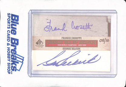 2011 Legendary Cuts - Franklin Crosetti - George Selkirk - New York Yankees - Baseball - 5/10 - #NY36-CS