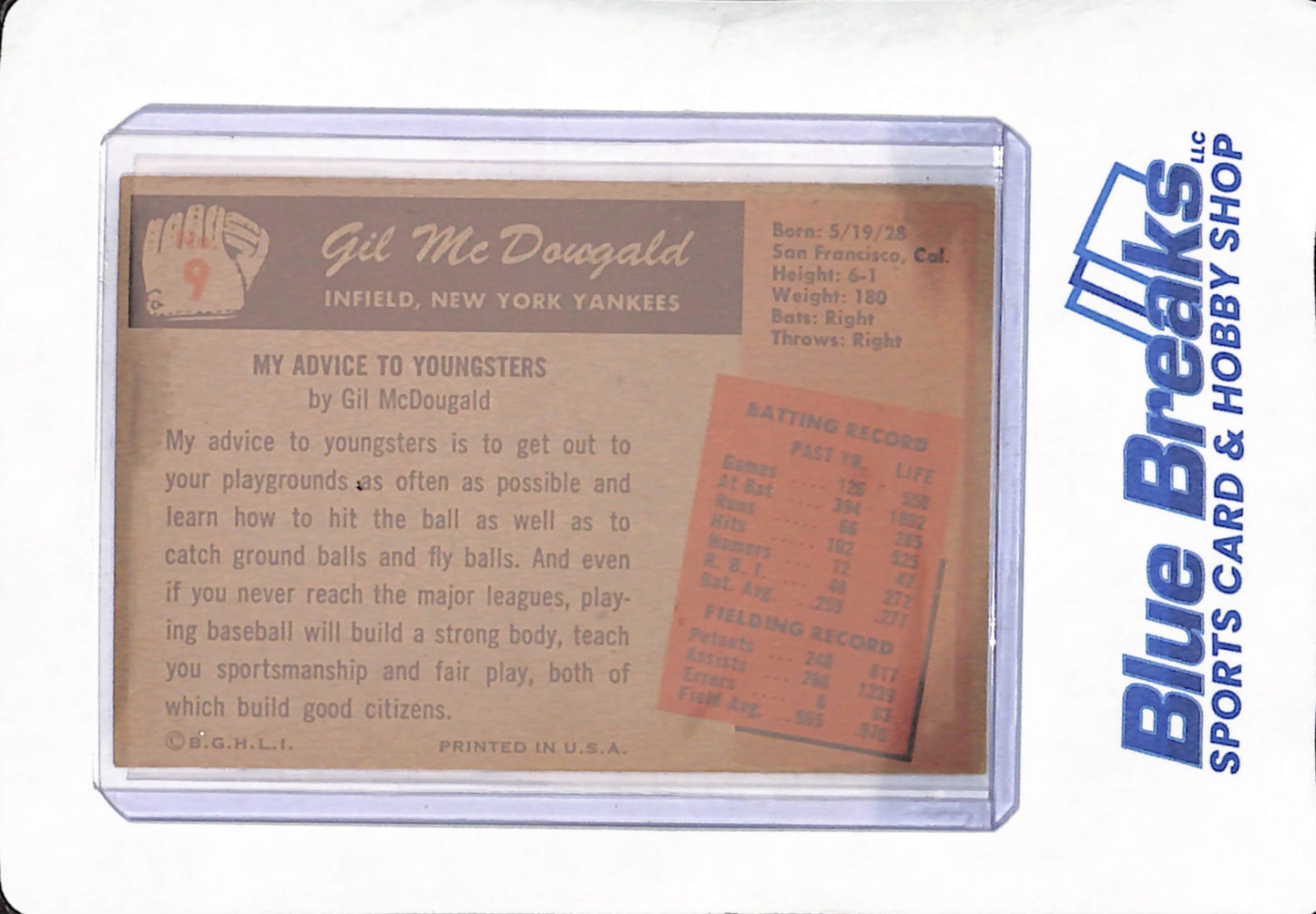 1955 Bowman - Gil McDougald - Baseball - #9