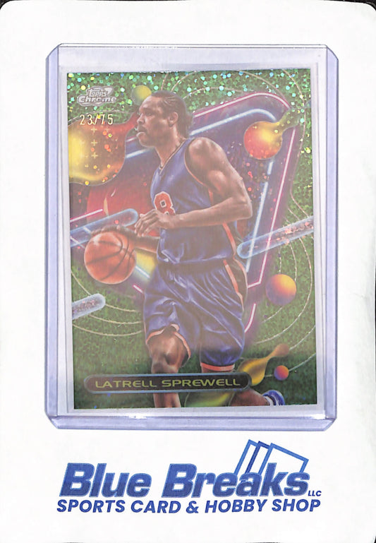 2024 Topps Chrome Cosmic - Latrell Sprewell - New York Knicks - Basketball - Green - 23/75 - #145