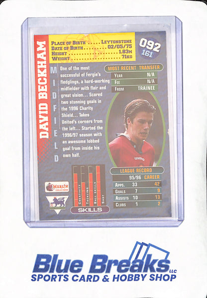 1996-97 Merlin's Premier Gold - David Beckham - Soccer - RC - #092
