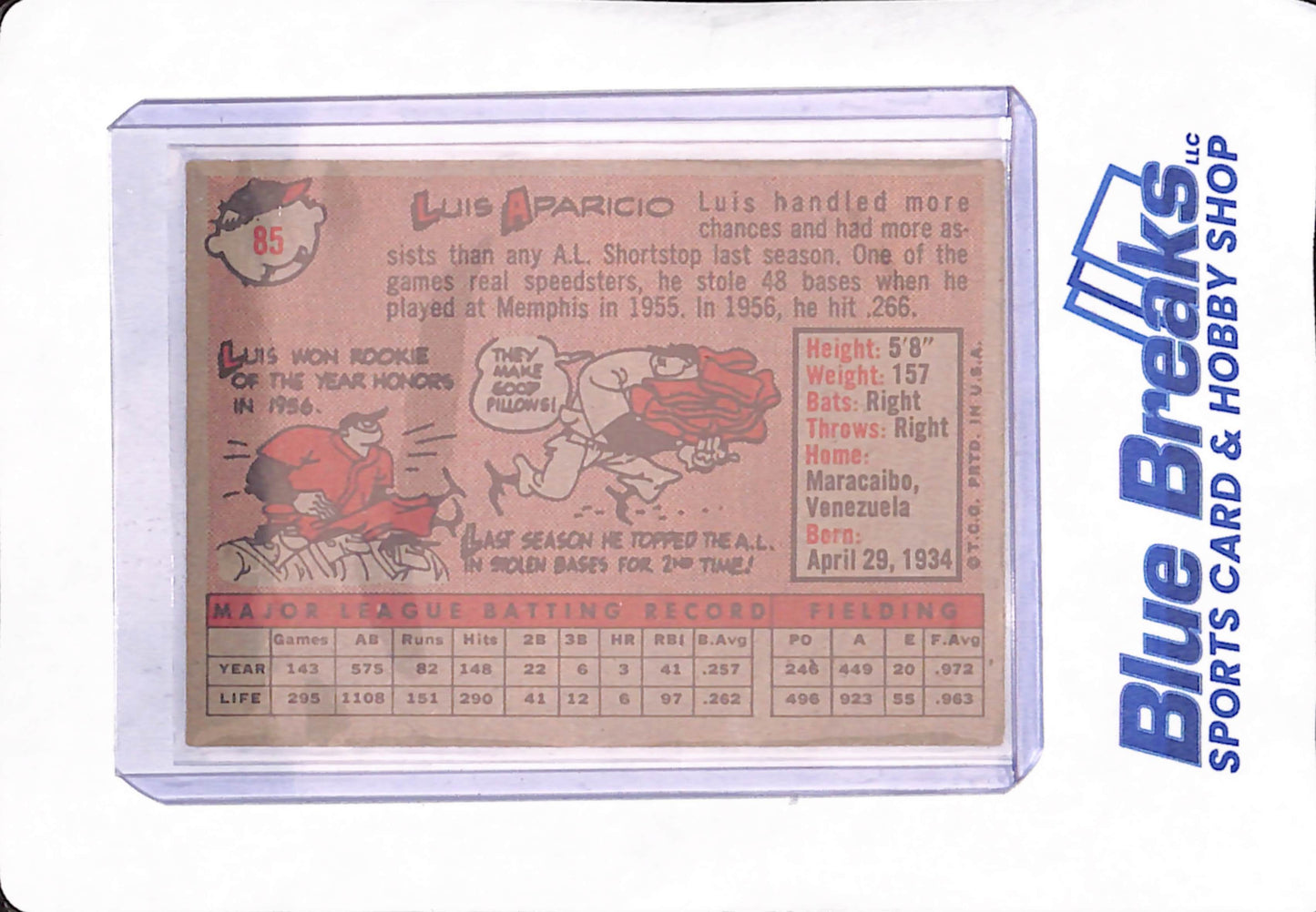 1958 Topps - Luis Aparicio - Chicago White Sox - Baseball - #85