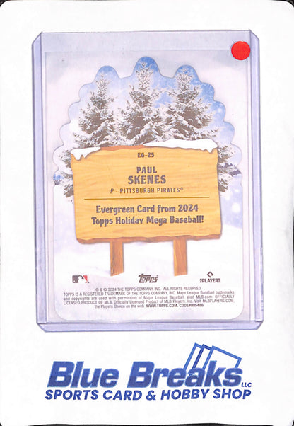 2024 Topps Holiday - Paul Skenes - Die-cut - Pittsburgh Pirates - Baseball - Evergreen Card - #EG-25