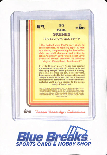 2024 Topps Brooklyn Collection - Paul Skenes - Pittsburgh Pirates - Baseball - RC - #37