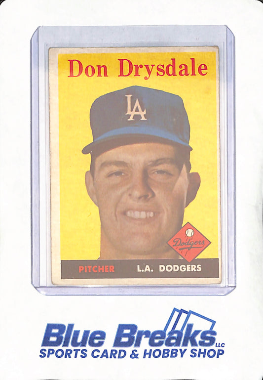 1958 Topps - Don Drysdale - Los Angeles Dodgers - Baseball - #25