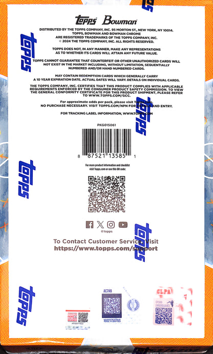 2024/25 Bowman University Chrome Basketball Hobby Box - Sealed Wax