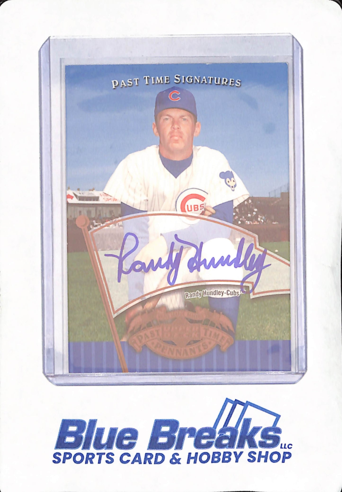 2005 Upper Deck - Cooperstown Collection - Past Time Pennants - Randy Hundley - Autograph - Chicago Cubs - Baseball - #RH