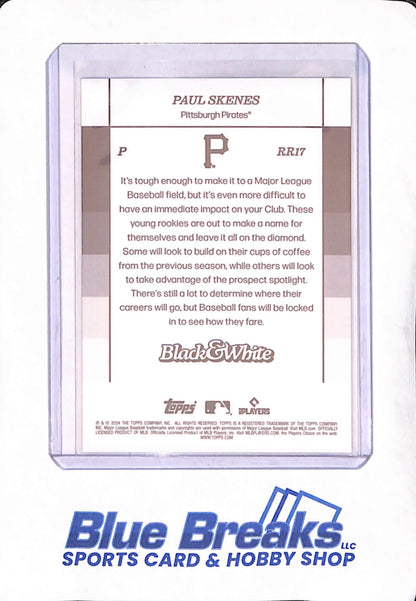 2024 Topps Black & White - Paul Skenes - Pittsburgh Pirates - Baseball - #RR17
