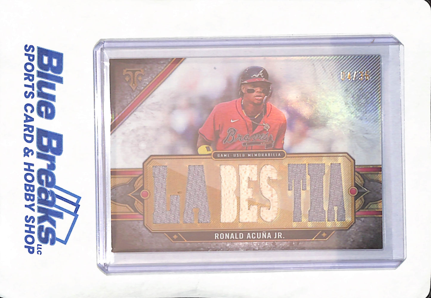 2024 Topps Triple Threads - Ronald Acuna Jr. - Triple Relic - Atlanta Braves - Baseball - 04/36 - #TTR-RAJ5