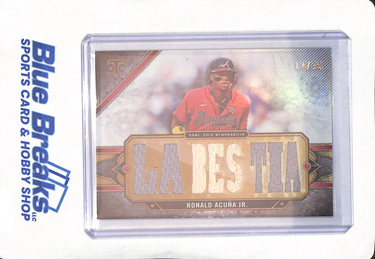 2024 Topps Triple Threads - Ronald Acuna Jr. - Triple Relic - Atlanta Braves - Baseball - 04/36 - #TTR-RAJ5