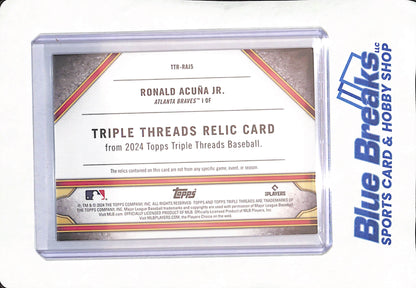2024 Topps Triple Threads - Ronald Acuna Jr. - Triple Relic - Atlanta Braves - Baseball - 04/36 - #TTR-RAJ5