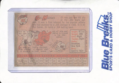 1958 Topps - Gil Hodges - Los Angeles Dodgers - Baseball - #162