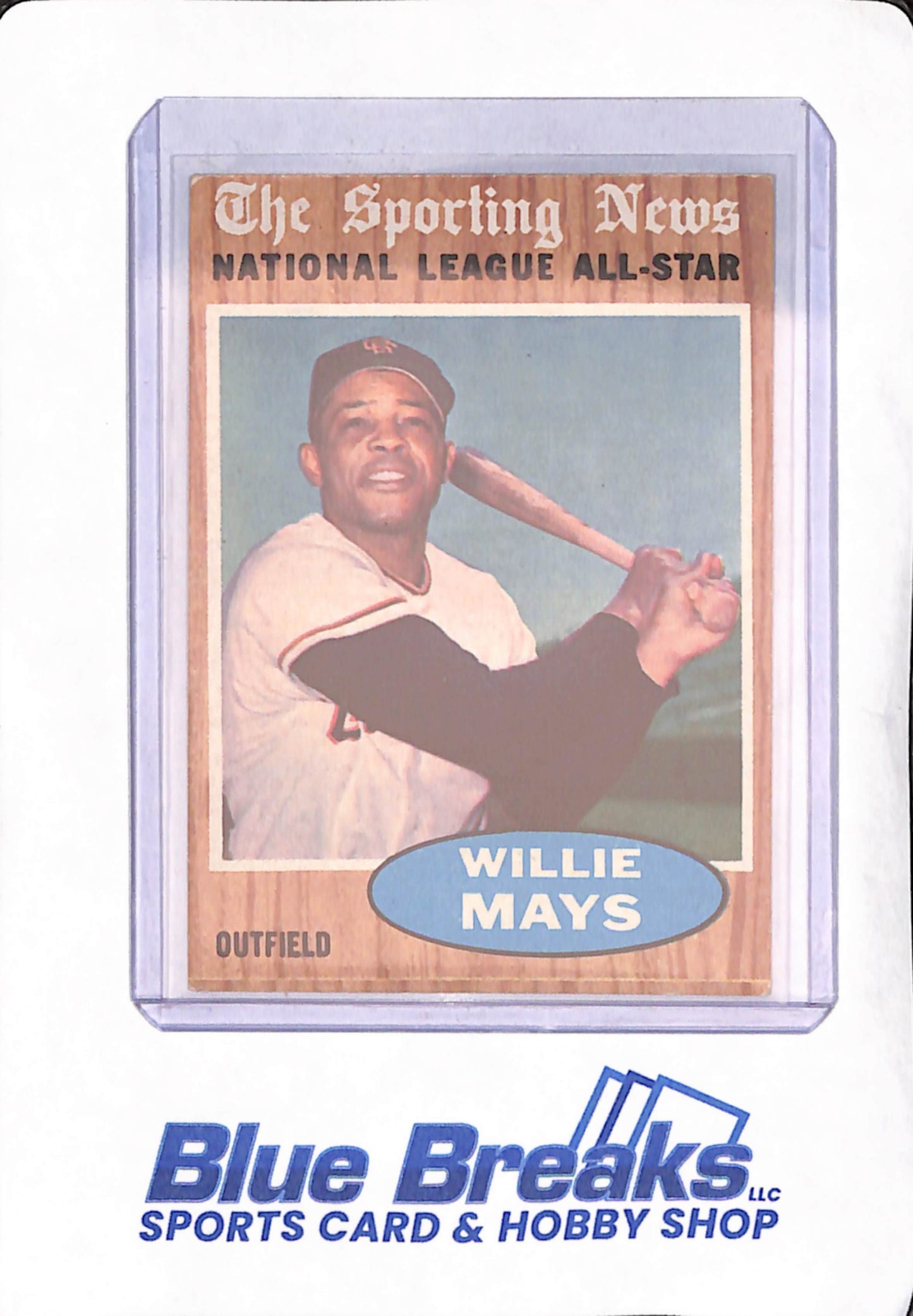 1962 Topps - Sporting News - All Star - Willie Mays - San Francisco Giants - Baseball - #395