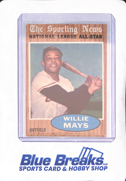 1962 Topps - Sporting News - All Star - Willie Mays - San Francisco Giants - Baseball - #395