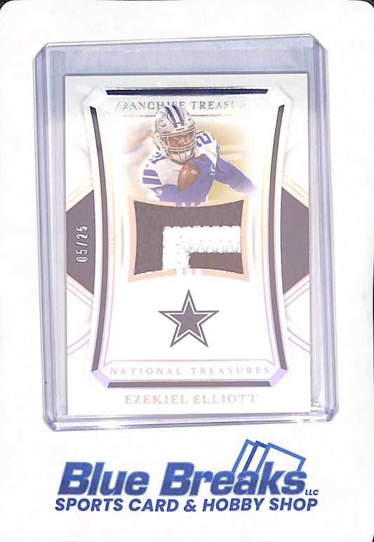 2020 Panini National Treasures - Ezekiel Elliott - Relic - Dallas Cowboys - Football - 5/26 - #FT-EE