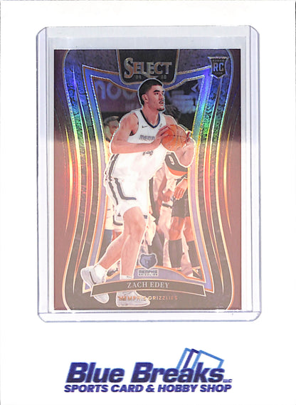 2024-25 Panini Select - Zach Edey - RC - 76/85 - Memphis Grizzlies - Basketball - #391