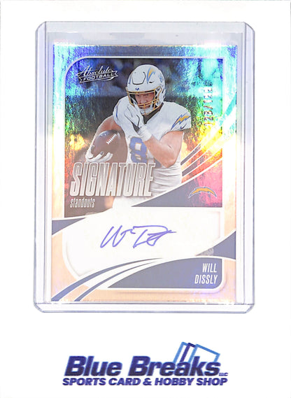 2025 Panini Absolute - Will Display - Signature Standouts - Autograph - 128/199 - Los Angeles Chargers - Football - #SS-WDY