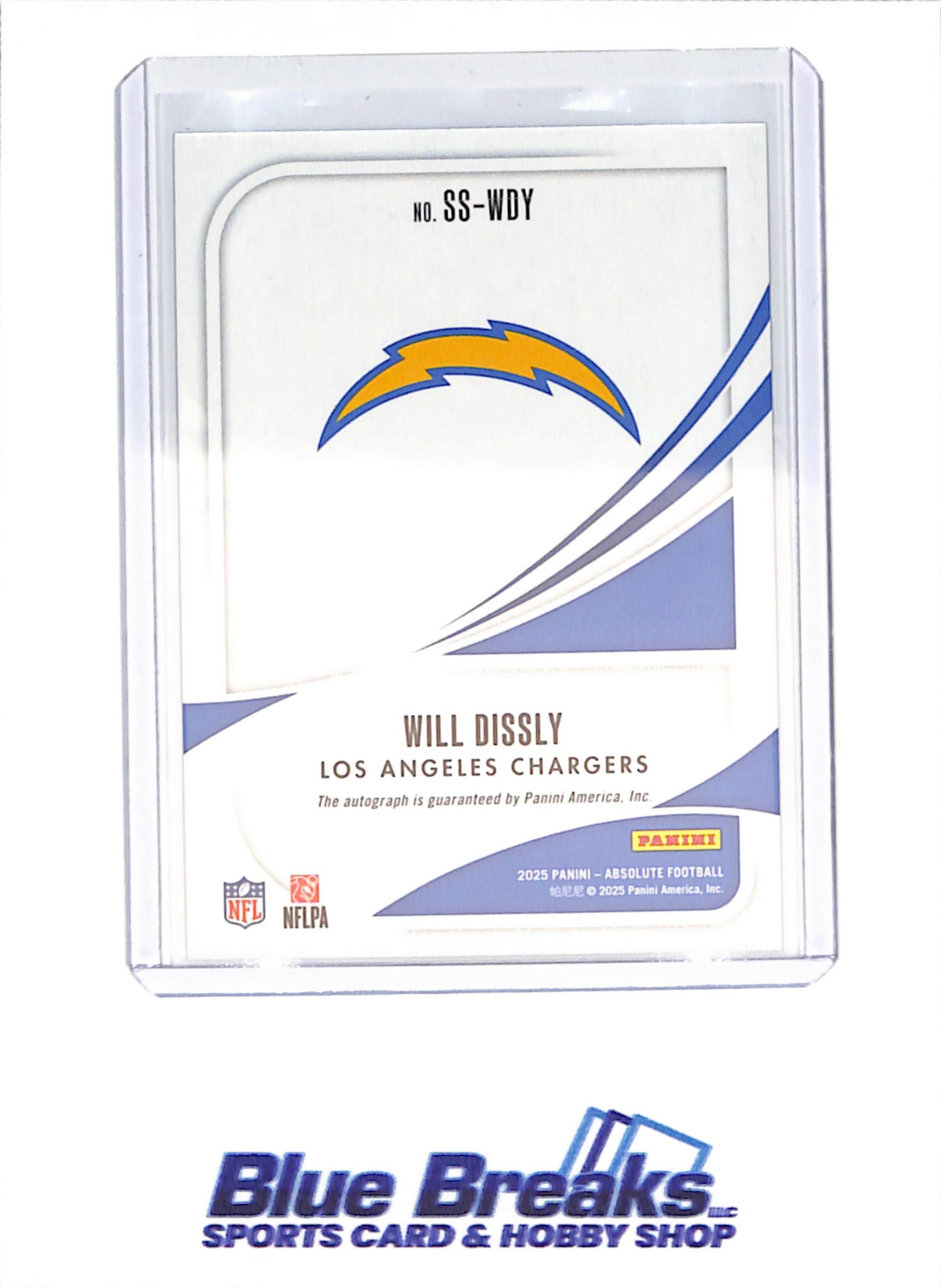 2025 Panini Absolute - Will Display - Signature Standouts - Autograph - 128/199 - Los Angeles Chargers - Football - #SS-WDY