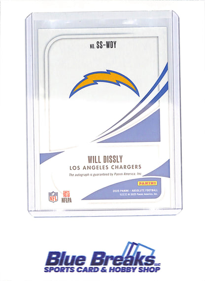 2025 Panini Absolute - Will Display - Signature Standouts - Autograph - 128/199 - Los Angeles Chargers - Football - #SS-WDY