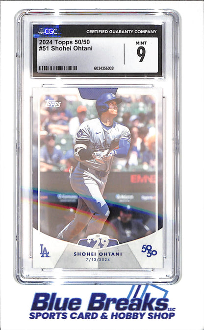2024 Topps 50/50 - Shohei Ohtani - 7/13/2024 Homerun #29 - CGC 9 - Los Angeles Dodgers - Baseball - #51