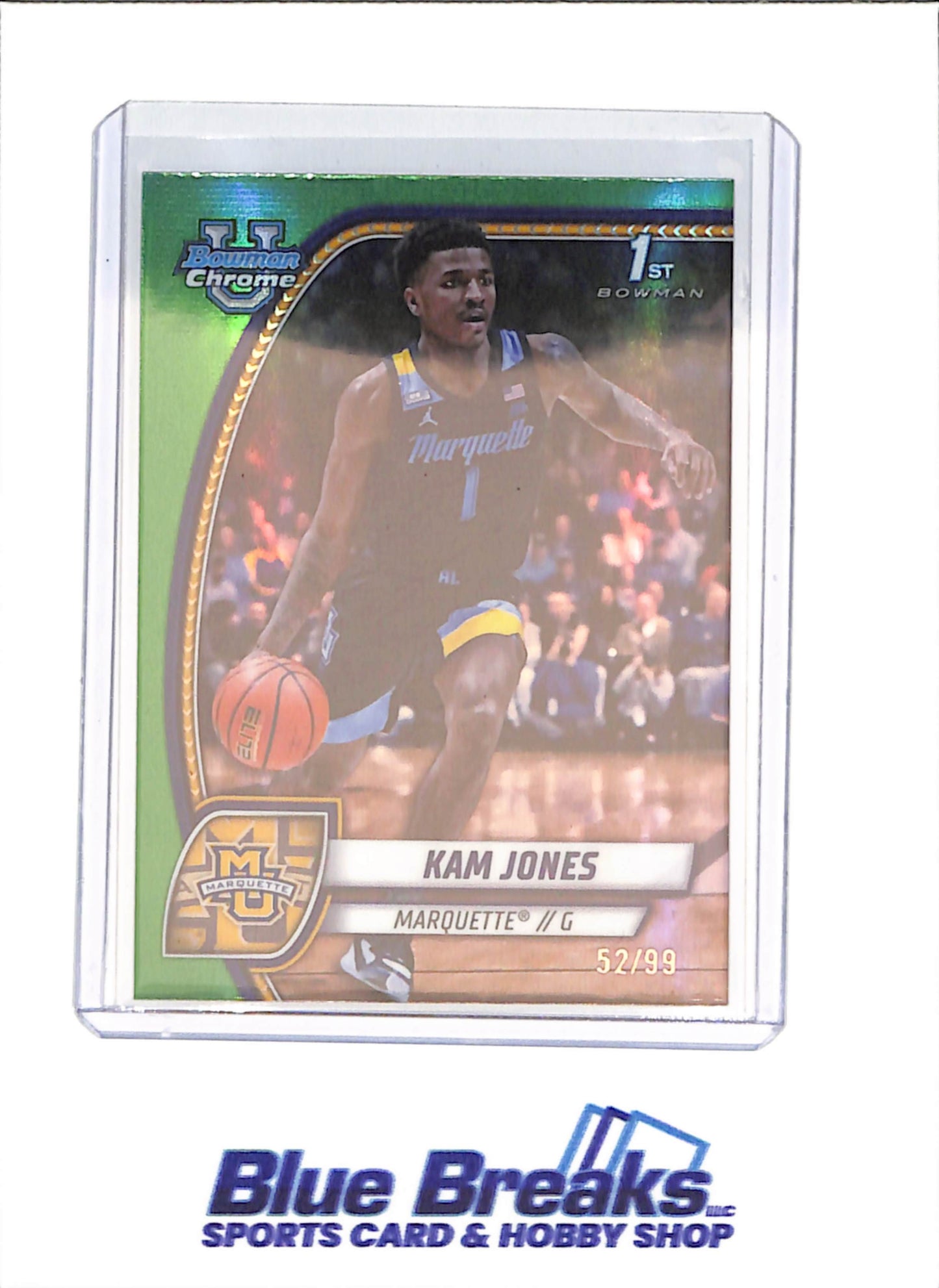 2025 Bowman University Chrome - Kam Jones - 52/99 - 1st Bowman - Marquette University - Basketball - #39