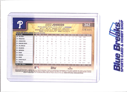 2025 Topps - Seth Johnson - RC - Image Variation - Philadelphia Phillies - Baseball - #3362