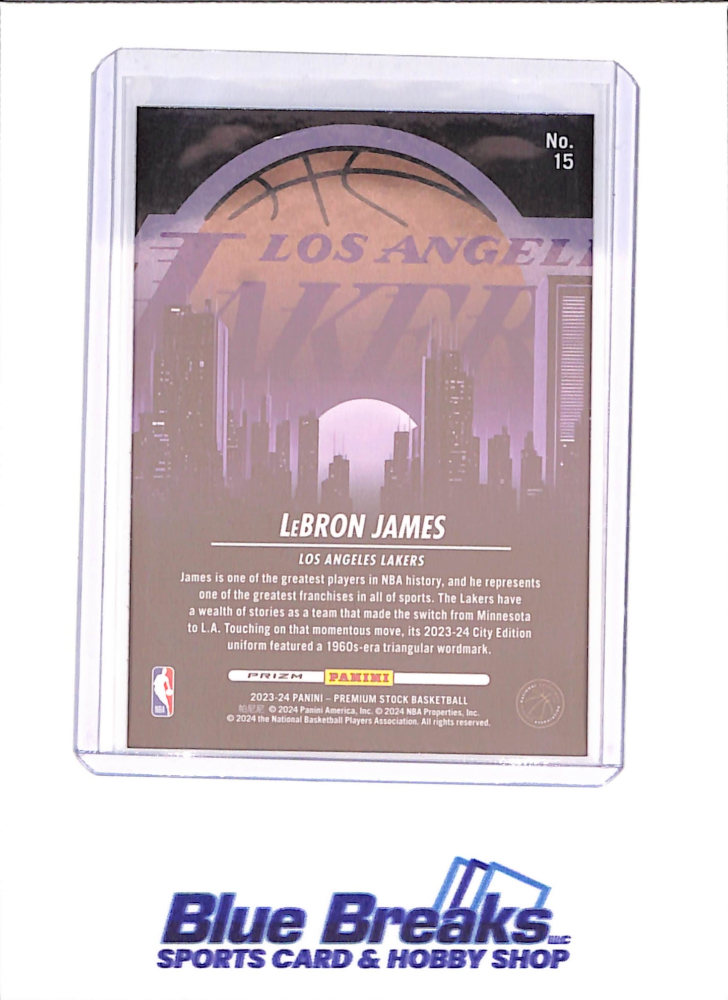2023-24 Panini NBA Hoops - LeBron James - City Edition - Los Angeles Lakers - Basketball - #15