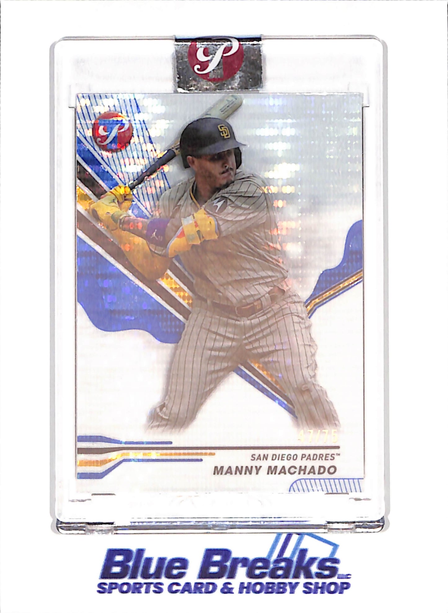 2024 Topps Pristine - Manny Machado - 47/75 - Blue - San Diego Padres - Baseball - #105