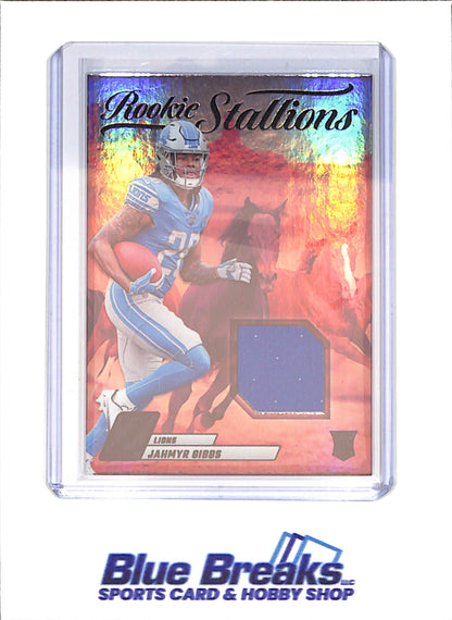 2023 Panini Zenith - Jahmyr Gibbs - Rookie Stallions - Relic - Detroit Lions - Football - #RS-JGS