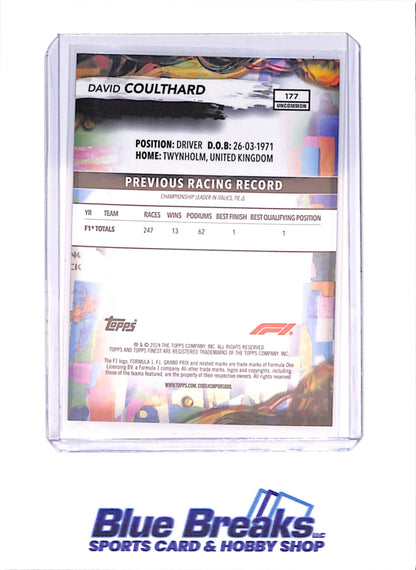 2024 Topps Finest F1 - David Coulthard - 18/20 - Formula 1 - #177