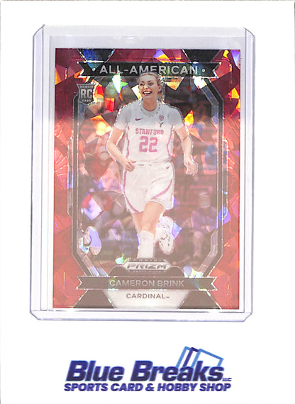 2024 Panini Prizm Draft Picks - Cameron Brink - All-American - RC - Red Cracked Ice - Stanford - Basketball - #10