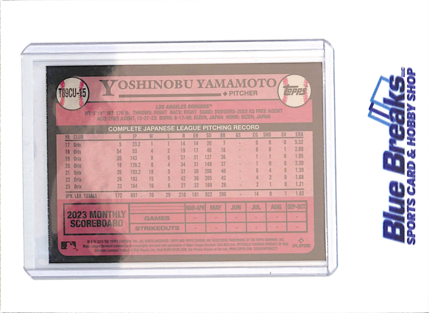 2024 Topps Chrome - Yoshinobu Yamamoto - RC - Mojo - Los Angeles Dodgers - Baseball - #T89CU-15