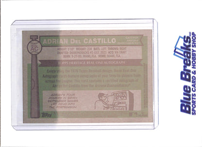 2025 Topps Heritage  - Adrian Del Castillo - Real One Autograph - RC - Arizona Diamondbacks - Baseball - #ROA-AC
