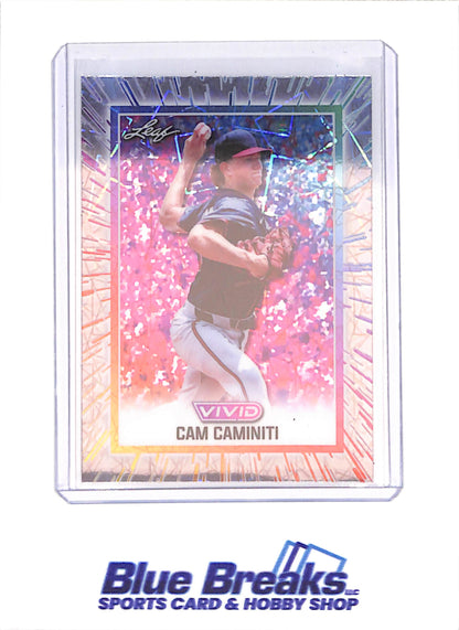 2025 Leaf Vivid - Cam Caminiti - 1/1 Pre-Production Proof - Atlanta Braves - Baseball
