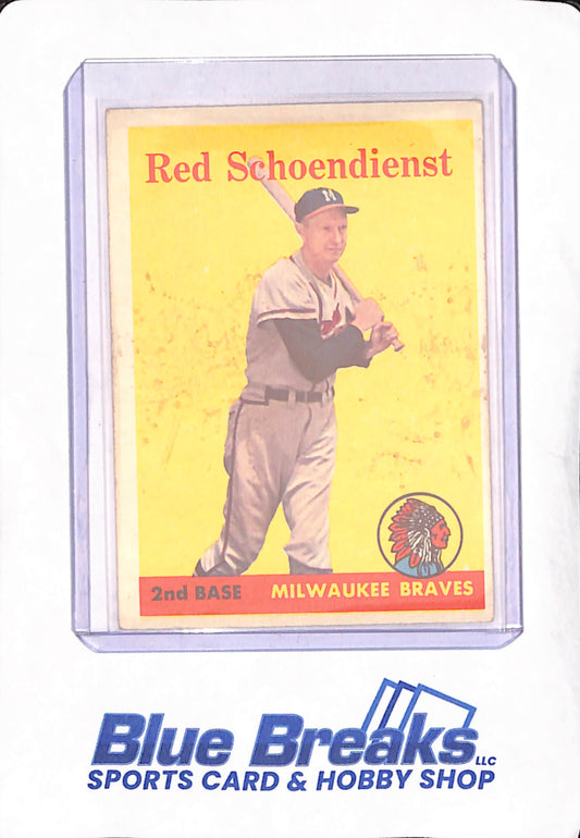 1958 Topps - Red Schoendienst - Milwaukee Braves - Baseball - #190