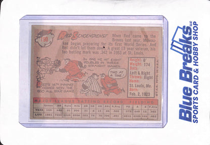 1958 Topps - Red Schoendienst - Milwaukee Braves - Baseball - #190