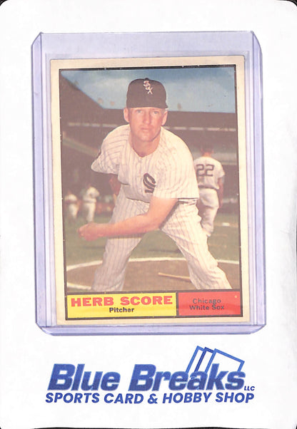 1961 Topps - Herb Score - Chicago White Sox - Baseball - #185