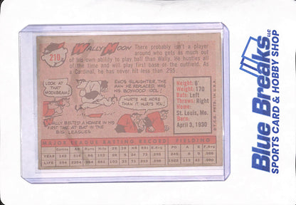 1958 Topps - Wally Moon - St. Louis Cardinals - Baseball - #210