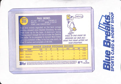 2024 Topps Archives - Paul Skenes - Pink Foil Board - Pittsburgh Pirates - Baseball - RC - #200
