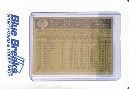 1961 Topps - Nellie Fox - Chicago White Sox - Baseball - #30