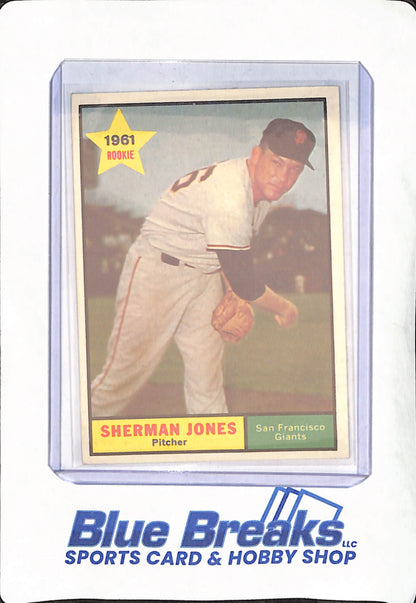 1961 Topps - Sherman Jones - San Francisco Giants - Rookie - #161
