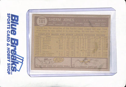 1961 Topps - Sherman Jones - San Francisco Giants - Rookie - #161