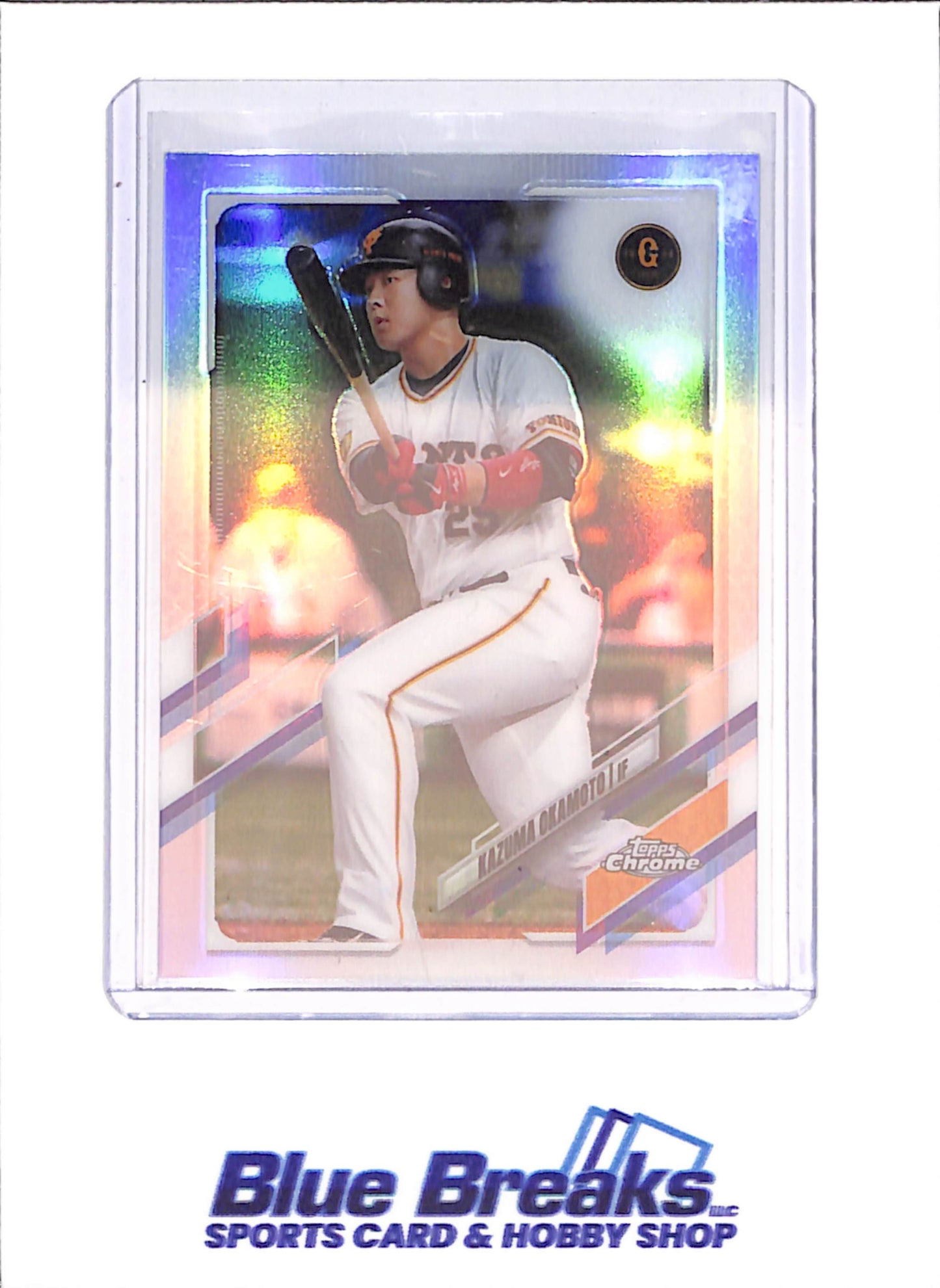 2021 Topps Chrome NPB - Kazuma Okamoto - Chrome Refractor - Yomiuri Giants - Japanese Baseball - Baseball - #7
